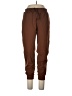 Zac & Rachel Solid Brown Track Pants Size L - photo 1