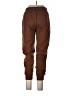 Zac & Rachel Solid Brown Track Pants Size L - photo 2