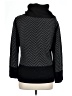 Saks Fifth Avenue Chevron-herringbone Black Turtleneck Sweater Size L - photo 2