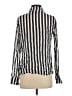 Reformation 100% Viscose Stripes Silver Long Sleeve Blouse Size S - photo 2
