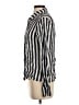 Reformation 100% Viscose Stripes Silver Long Sleeve Blouse Size S - photo 5