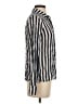 Reformation 100% Viscose Stripes Silver Long Sleeve Blouse Size S - photo 4