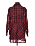 Blair 100% Polyester Plaid Red Long Sleeve Blouse Size M - photo 2