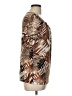 East5th Animal Print Brown Short Sleeve Blouse Size L - photo 4