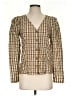 Madewell 100% Cotton Tweed Brown 3/4 Sleeve Blouse Size 4 - photo 1