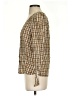 Madewell 100% Cotton Tweed Brown 3/4 Sleeve Blouse Size 4 - photo 5