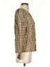 Madewell 100% Cotton Tweed Brown 3/4 Sleeve Blouse Size 4 - photo 4