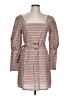 PrettyLittleThing 100% Polyester Checkered-gingham Brown Casual Dress Size 12 - photo 1