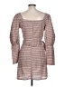 PrettyLittleThing 100% Polyester Checkered-gingham Brown Casual Dress Size 12 - photo 2