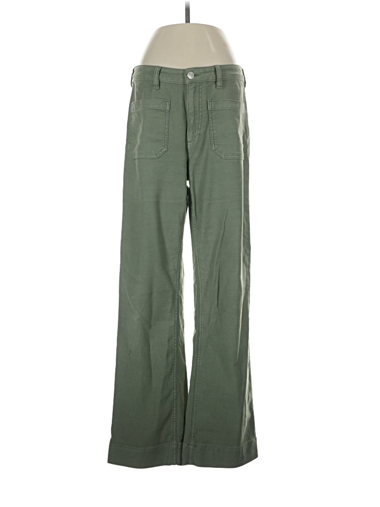 Pre-owned Quince Casual Pants In Green