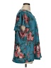Maurices 100% Polyester Floral Teal Short Sleeve Blouse Size 1X - photo 4