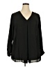 Vince Camuto 100% Polyester Black Long Sleeve Blouse Size 2X - photo 1
