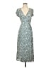 Sienna Sky 100% Polyester Print Teal Casual Dress Size S - photo 1