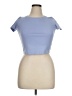 Zella Blue Short Sleeve Turtleneck Size 14 - photo 1