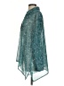 CAbi 100% Polyester Paisley Teal Long Sleeve Blouse Size S - photo 5