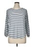 LC Lauren Conrad Blue White Long Sleeve Top Size XL - photo 1