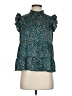 THML 100% Polyester Teal Short Sleeve Blouse Size XS - photo 1