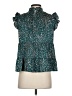 THML 100% Polyester Teal Short Sleeve Blouse Size XS - photo 2