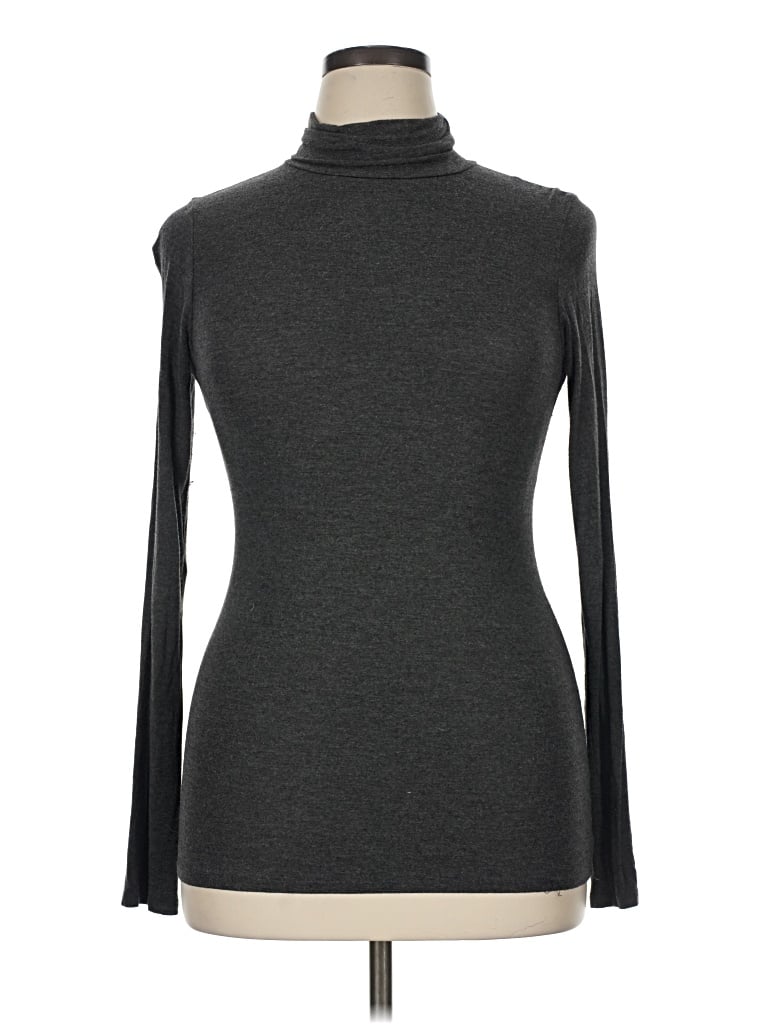 Pre-owned Loveappella Long Sleeve Turtleneck In Gray
