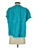 Chico's 100% Linen Teal Short Sleeve Blouse Size Sm (0.5) - photo 2
