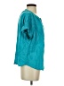 Chico's 100% Linen Teal Short Sleeve Blouse Size Sm (0.5) - photo 4