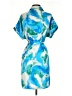 Vero Moda 100% Polyester Tropical Blue Casual Dress Size XS - photo 2