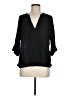 Joie 100% Silk Black 3/4 Sleeve Silk Top Size M - photo 1
