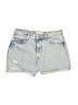 Zara Blue Denim Shorts Size 8 - photo 1