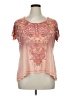 One World Pink Short Sleeve Blouse Size 1X - photo 1