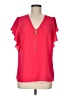 MICHAEL Michael Kors Pink Short Sleeve Blouse Size M - photo 1