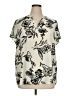 Maurices 100% Polyester Floral Ivory Short Sleeve Blouse Size 1X - photo 1