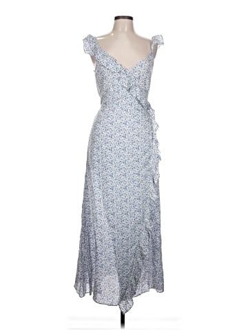 Madewell Ruffled Wrap Maxi Dress in Americana Floral (view 1)