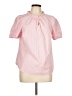 Talbots 100% Cotton Pink Short Sleeve Blouse Size Lg Petite - photo 1