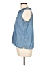 Talbots 100% Cotton Blue Sleeveless Blouse Size L (petite) - photo 5
