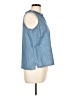 Talbots 100% Cotton Blue Sleeveless Blouse Size L (petite) - photo 4