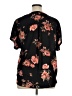 Maurices 100% Polyester Floral Black Short Sleeve Blouse Size 1X - photo 2