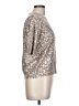 Sioni Animal Print Silver Cardigan Size L - photo 4