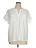 Anne Klein Ivory Short Sleeve Blouse Size XL - photo 1