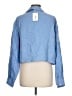 Lucy Paris Color Block Blue Long Sleeve Button-Down Shirt Size L - photo 2