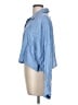 Lucy Paris Color Block Blue Long Sleeve Button-Down Shirt Size L - photo 5