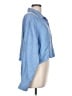 Lucy Paris Color Block Blue Long Sleeve Button-Down Shirt Size L - photo 4