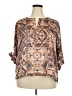 Chico's 100% Polyester Brown 3/4 Sleeve Blouse Size XXL (4) - photo 1