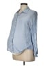 Mimi Maternity Polka Dots Blue Long Sleeve Blouse Size Lg Maternity - photo 1