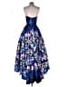 Betsy & Adam 100% Polyester Floral Blue Cocktail Dress Size 2 - photo 2