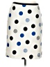 Talbots 100% Cotton Polka Dots Blue Casual Skirt Size 10 Petite - photo 1