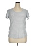 lucy Stripes Silver Short Sleeve T-Shirt Size XL - photo 1