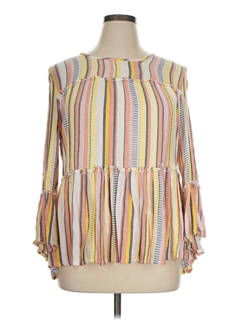 Pre-owned Miami Long Sleeve Blouse In Yellow
