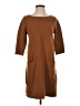 Allude Solid Brown Casual Dress Size S - photo 1