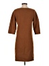 Allude Solid Brown Casual Dress Size S - photo 2