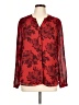 Coldwater Creek 100% Polyester Red Long Sleeve Blouse Size L - photo 1